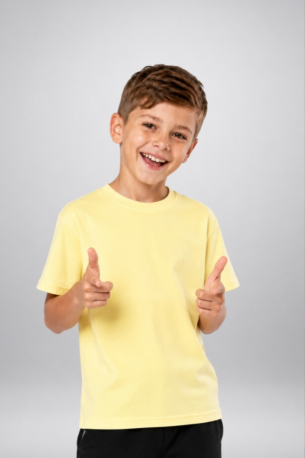 Basic lemon T-shirt for boys